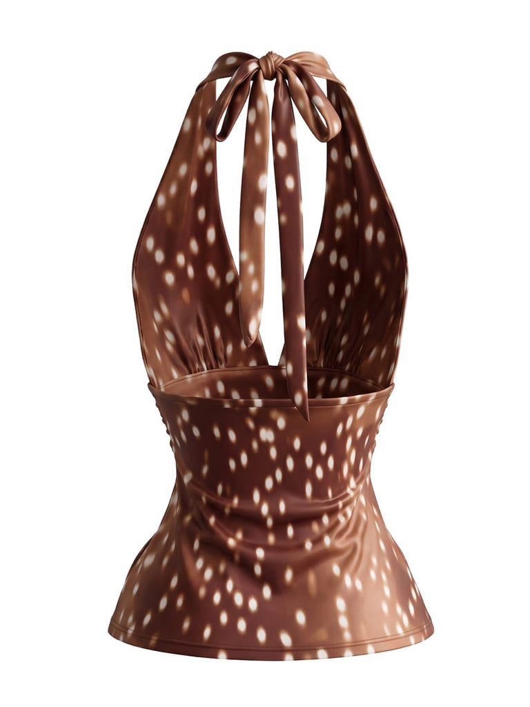 80er mit Polka-Dots und Neckholder-Top