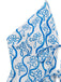 Blaues 50er 2PCS Top & kurze Hose mit abstraktem Print