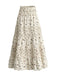 70er Maxirock mit Blumen und Hohe Taille