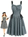 50er Kleid mit Hohe Taille und Schnürung