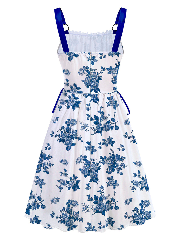 50er Kleid mit Hohe Taille und Schnürung