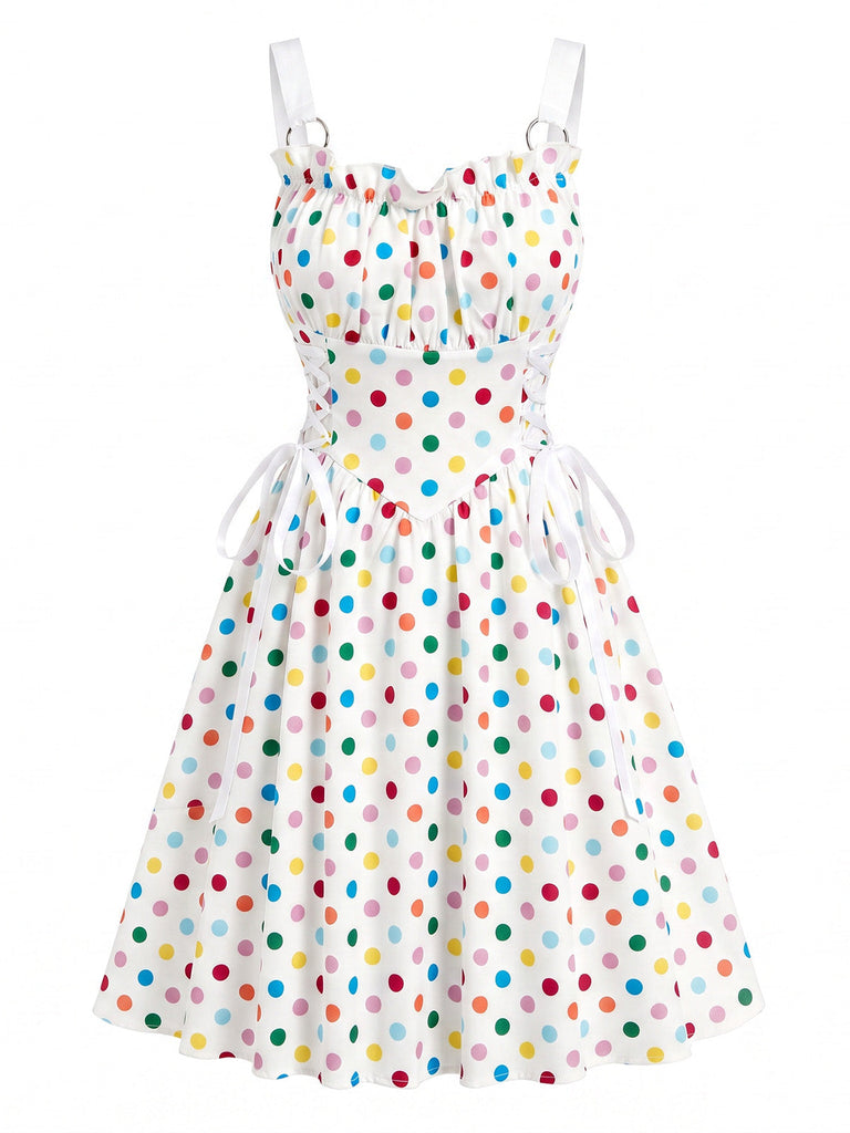 50er Kleid mit Hohe Taille und Schnürung