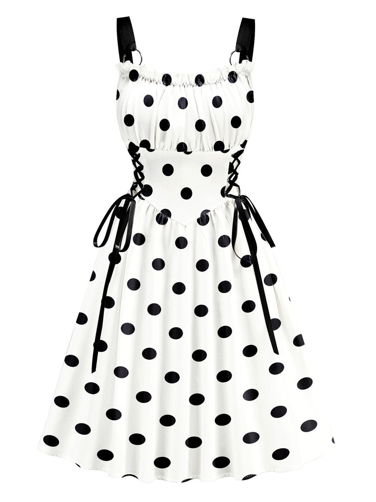 50er Kleid mit Hohe Taille und Schnürung