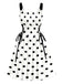 50er Kleid mit Hohe Taille und Schnürung