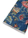 Blauer 70er Boho Romper mit Eckiger Ausschnitt und Blumen
