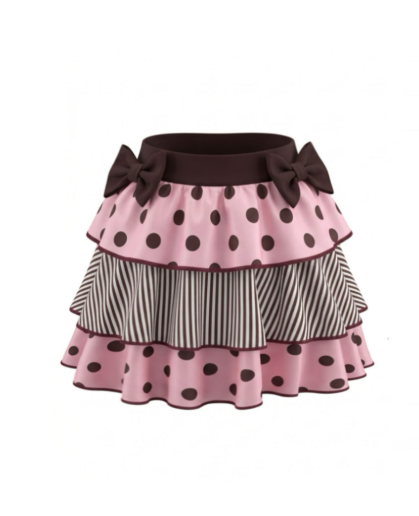 80er Rock mit Polka-Dots und Mehrlagig