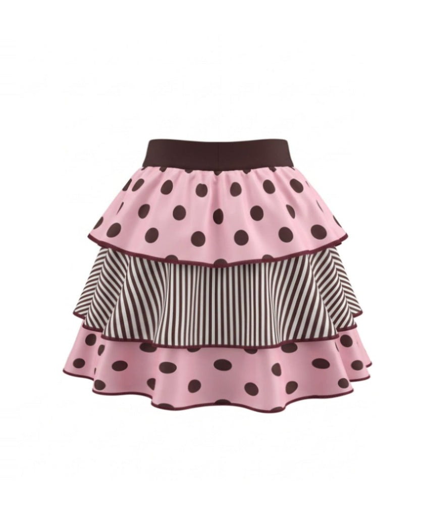 80er Rock mit Polka-Dots und Mehrlagig