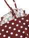 [Vorverkauf] Rotes 30er Fischschwanzkleid mit Spaghettiträger und Polka-Dots