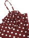 [Vorverkauf] Rotes 30er Fischschwanzkleid mit Spaghettiträger und Polka-Dots