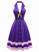Lila 50er Kleid mit Neckholder
