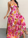 30er Maxikleid mit Blumen und Neckholder