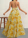 30er Maxikleid mit Blumen und Neckholder