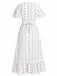 40er Kleid mit V-Ausschnitt und Blumen