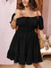 [Übergröße] 50er Minikleid mit Puffärmel und Smok