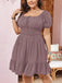 [Übergröße] 50er Minikleid mit Puffärmel und Smok