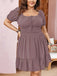[Übergröße] 50er Minikleid mit Puffärmel und Smok