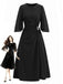 Schwarzes 40er Kleid mit Strass