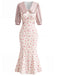 30er Meerjungfrauenkleid mit Blumen