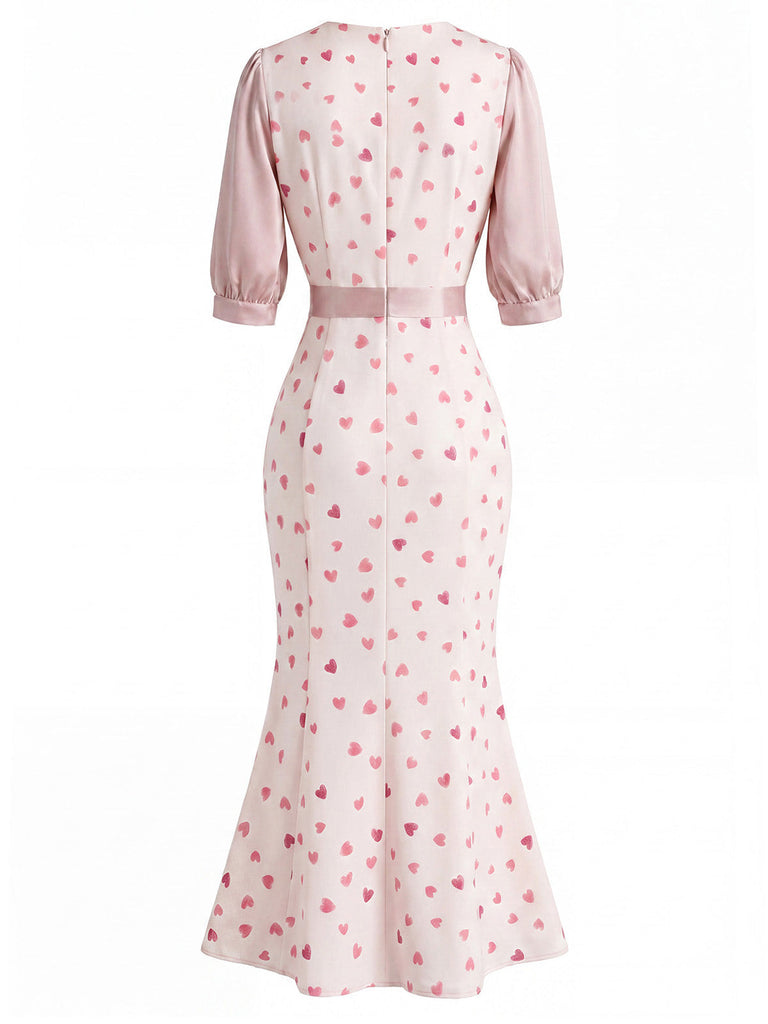 30er Meerjungfrauenkleid mit Blumen