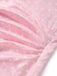 Rosa & Rosa 30er Satin-Meerjungfrauenkleid mit Polka-Dots und 3D