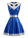 60er Halloween Minikleid mit Cut-out und Metallic