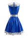 60er Halloween Minikleid mit Cut-out und Metallic