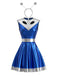60er Halloween Minikleid mit Cut-out und Metallic