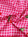 Rosa 30er Maxikleid mit Gingham und Kirschen