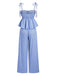 Hellblaue 50er Hose mit Schleife und Bindeband