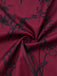 Weinrotes 40er Maxikleid mit Blumen-Print und Eckiger Ausschnitt