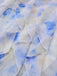 30er schulterfreies Maxikleid mit Blumen und Rüschen