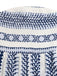 Blauer 70er trägerloser Jumpsuit mit geometrischem Print