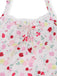 Weißes & Rosa 50er Midikleid mit Neckholder und Blumen