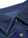 60er Jeans-Jacke mit Spaghettiträger und Fransen