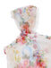 Mehrfarbiges 60er Netz-Kleid mit Blumen und Figurbetont
