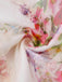 Mehrfarbiges 60er Netz-Kleid mit Blumen und Figurbetont