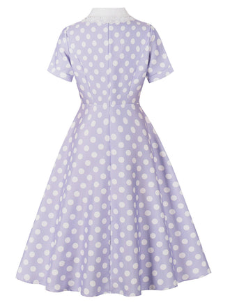 1950s Polka Dot Lace Vintage Dress 2