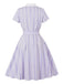 50er Swingkleid mit Streifen und Karo