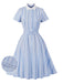 50er Swingkleid mit Streifen und Karo