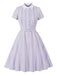 50er Swingkleid mit Streifen und Karo