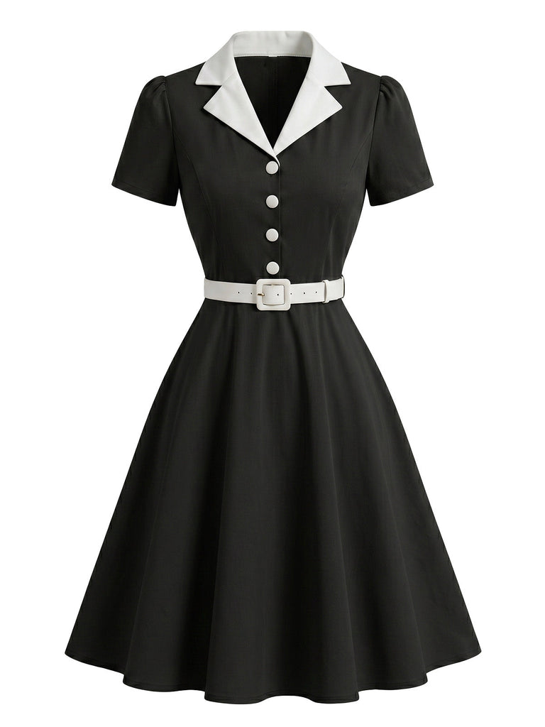 1950s Patchwork Vintage Classic Dress 2
