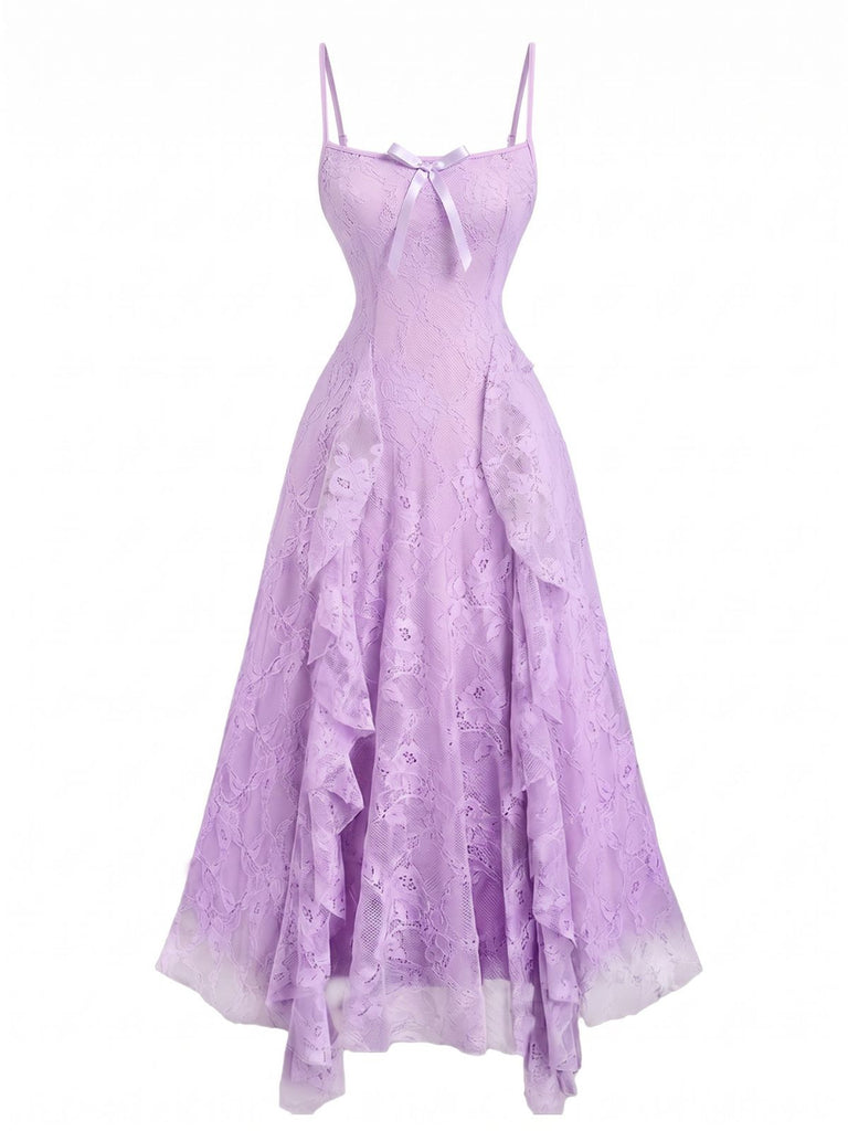 50er Kleid mit Spaghettiträger und Blumen