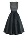 Grünes 50er 3PCS Kleid mit Polka-Dots und Schürze