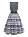 Grünes 50er 2PCS Kleid mit Polka-Dots und Schürze
