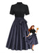 Schwarzes 50er Kleid mit Blumen