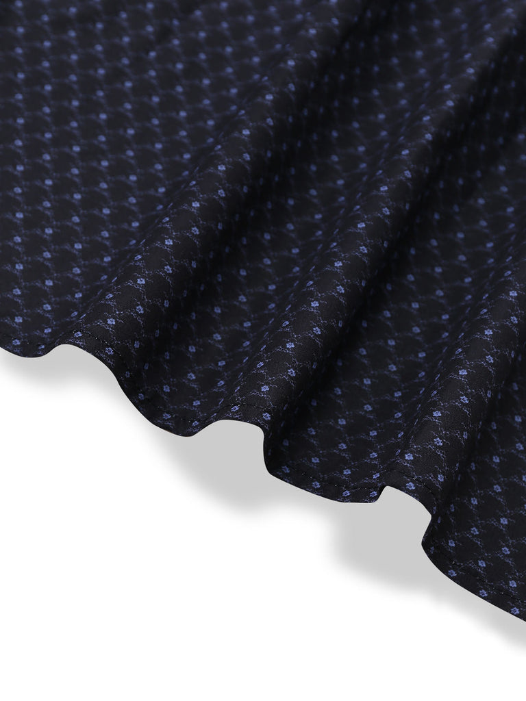 Schwarzes 50er Kleid mit Blumen