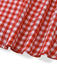 Rotes 50er Ärmelloses Swingkleid mit Gingham