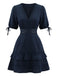 70er Kleid mit Cut-out und Spitze