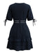 70er Kleid mit Cut-out und Spitze