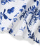 Blaues 50er 3PCS Kleid mit Blumen-Schürze